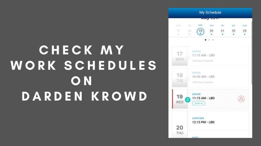 Steps to Access Your Work Schedule on Krowd Darden